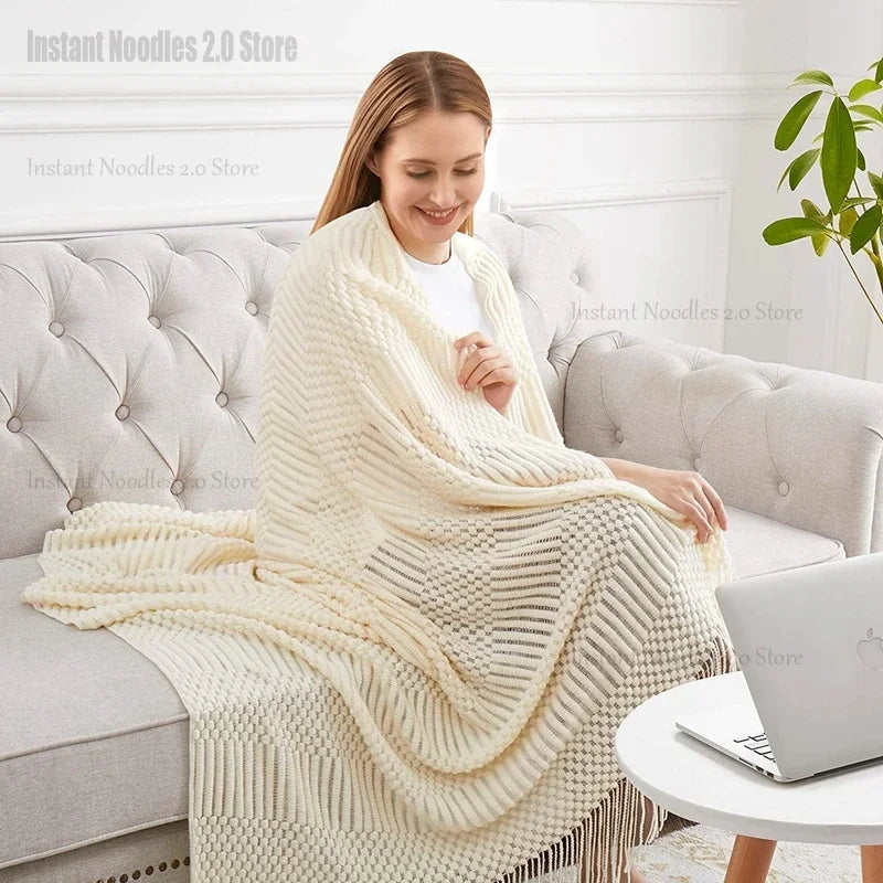 Chunky Knit Throw Blanket