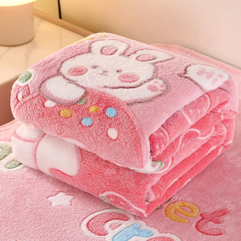 Cozy Floral Flannel Throw Blanket
