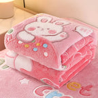 Cozy Floral Flannel Throw Blanket