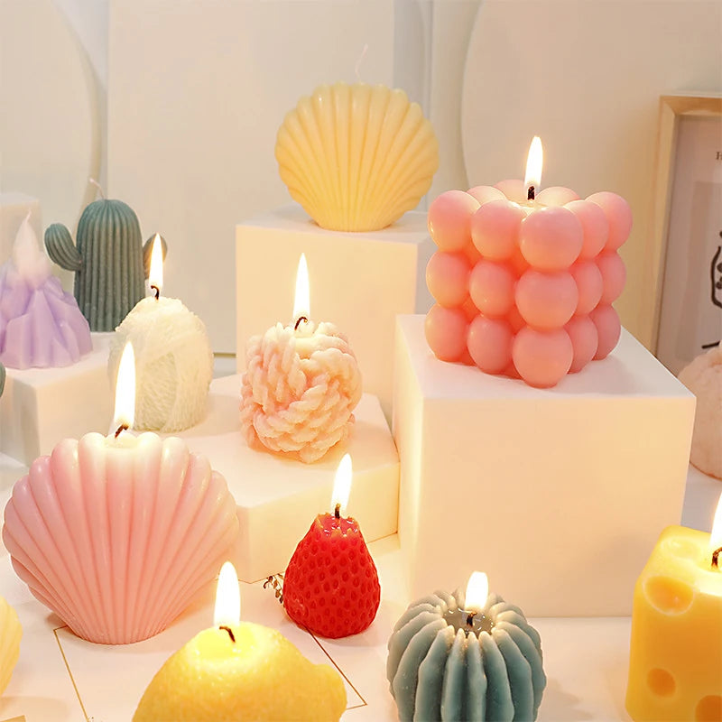 26 Shapes Smokeless Aesthetic Candle Scented Candles Decoration Christmas Handmade DIY Home Room Decor Tools Accessories