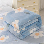 Cozy Floral Flannel Throw Blanket