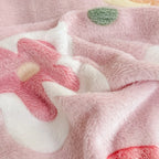 Cozy Floral Flannel Throw Blanket