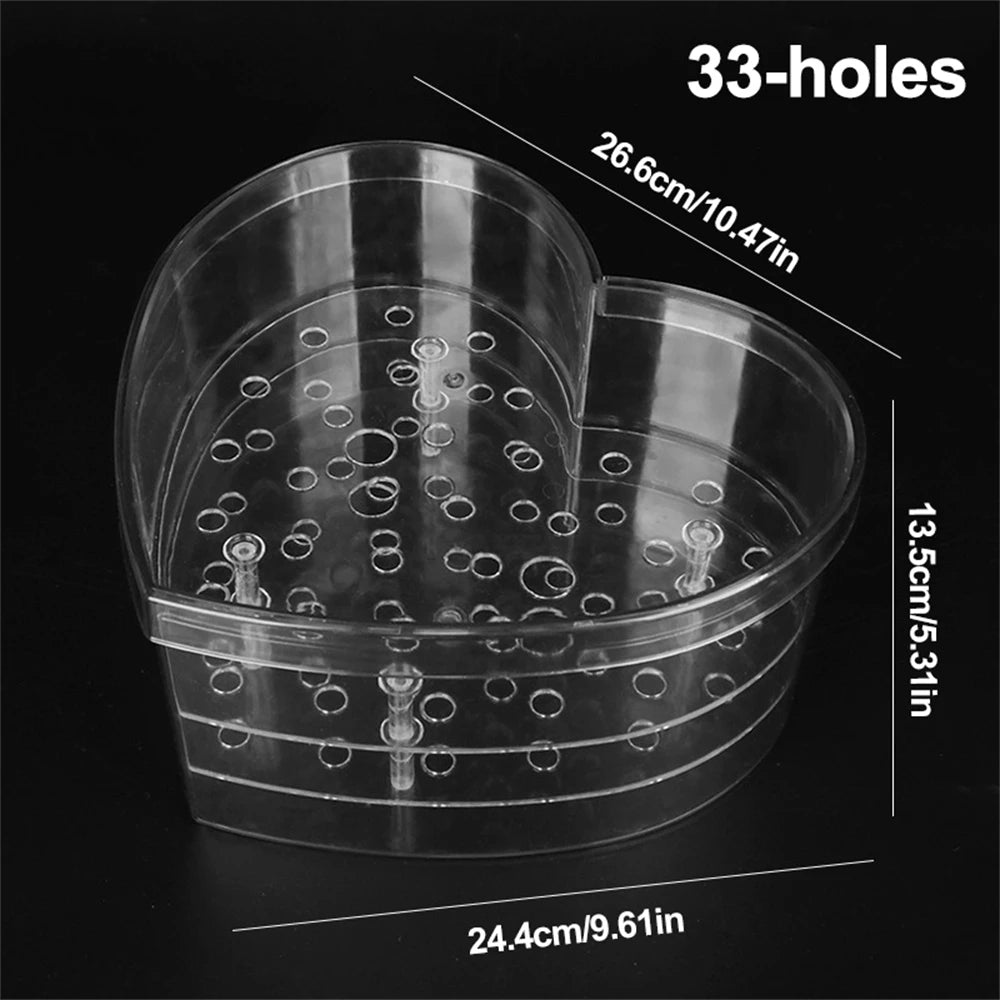 New Acrylic Love Crystal Flower Box Rose Bundle Gift Boxs Transparent Flower Gifts heart shape Packaging Flower Shop box