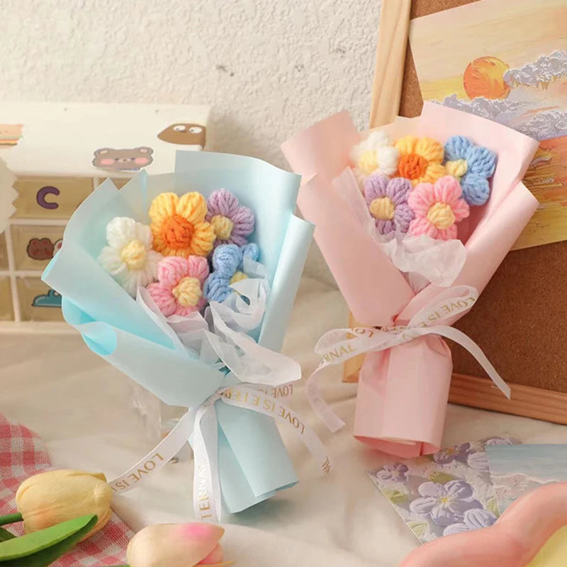 Handmade Mini Crochet Flower Bouquet