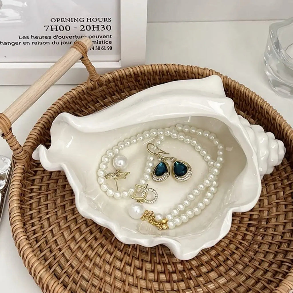 Ceramic Shell Jewelry Box