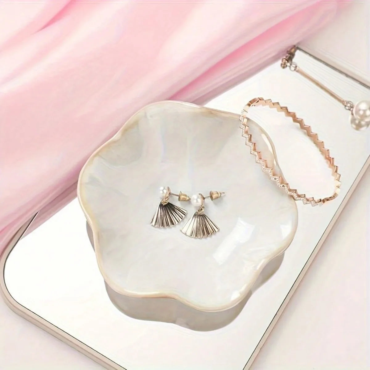 Ceramic Lotus Leaf Jewelry Tray