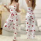 Heart Print Pajama Set