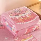 Cozy Floral Flannel Throw Blanket