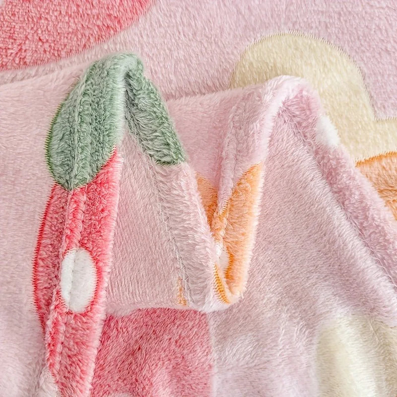 Cozy Floral Flannel Throw Blanket